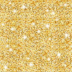 Vector gold glitter sparkle seamless shimmer pattern