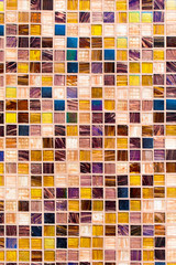 checkered multicolored mosaic wall background