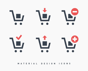 shopping cart line vector minimalistic icon