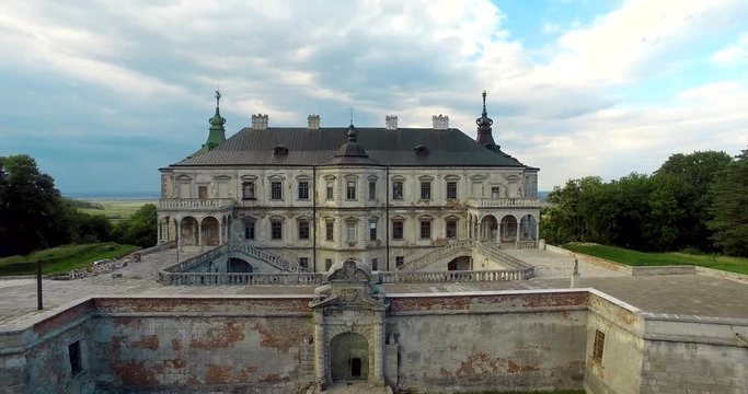 Pidhirtsi, Brody district, Lviv region,Ukraine. Aerial drone view