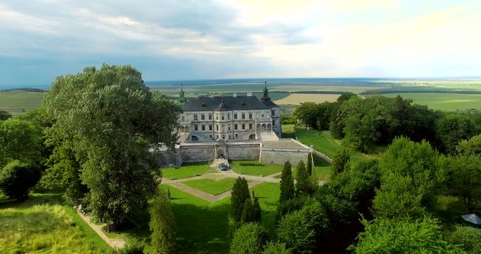 Pidhirtsi, Brody district, Lviv region,Ukraine. Aerial drone view