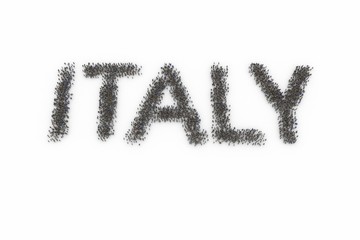 Large group of people standing together