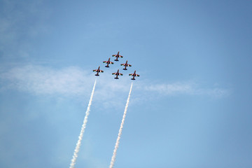 air show in the sky