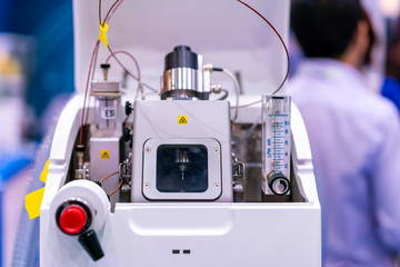 Advance technology mass spectrometer device of lab for analysis property element of sample by...