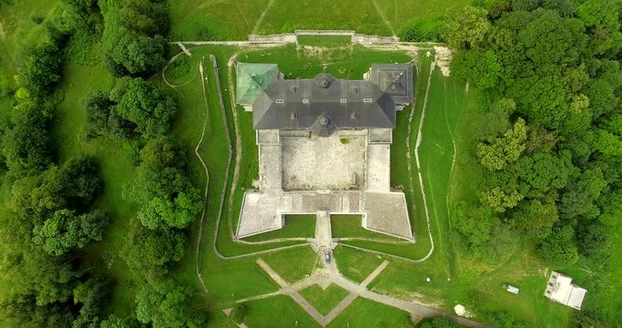 Pidhirtsi, Brody district, Lviv region,Ukraine. Aerial drone view