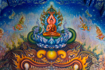 illustration intérieure Le temple bleu Chaing rai