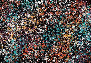 Abstract watercolor brush spatter bot digital art painting soft focus for texture background