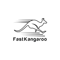 kangaroo logo vector design template