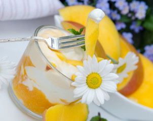 Healthy taste of summer : mangos and fruit yoghurt 