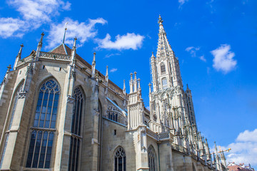 Fototapeta na wymiar Bern Cathedral. Gothic cathedral in Bern.