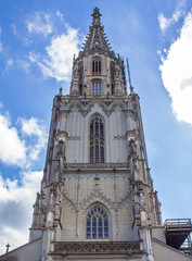 Fototapeta na wymiar Bern Cathedral. Gothic cathedral in Bern.