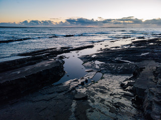Rocky Intertidal Zone at Dusk on The Coast of Ireland