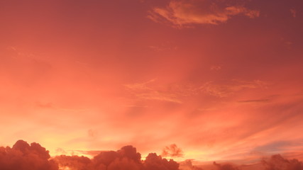 the view of the sky is reddish blue at sunset