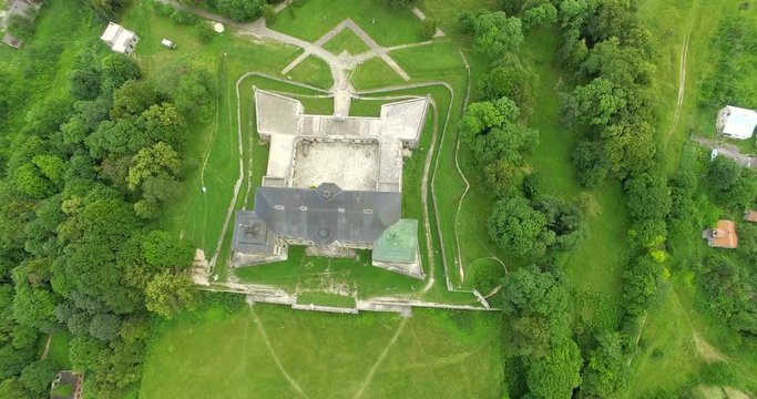 Pidhirtsi, Brody district, Lviv region,Ukraine. Aerial drone view