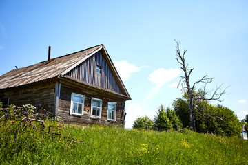 Lifestyle of the Russian village. View of the village in Russia