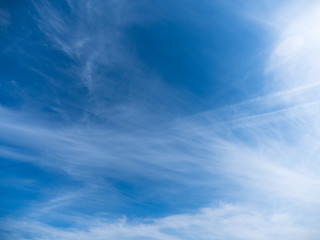 Beautiful white clouds in the blue sky