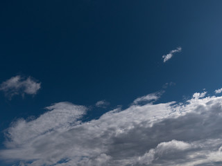 Beautiful white clouds in the blue sky