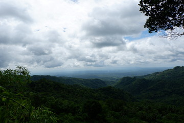 blue sky view on the hill for the background