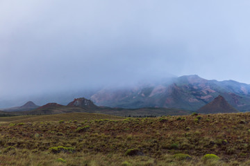 moody andes moutains in patagonia