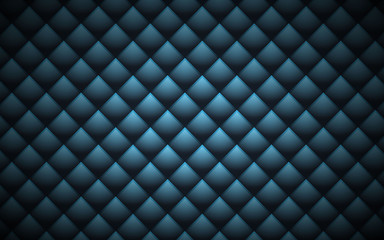 Naklejka premium 3D texture cubes at different opacity on a dark background. green abstract squares background.