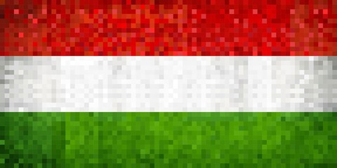 Grunge mosaic Flag of Hungary - illustration