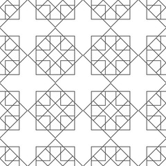 Seamless geometric pattern. Monochrome graphic repeating design. Modern minimalist stylish ornament. Vector