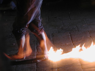 walking on the fire