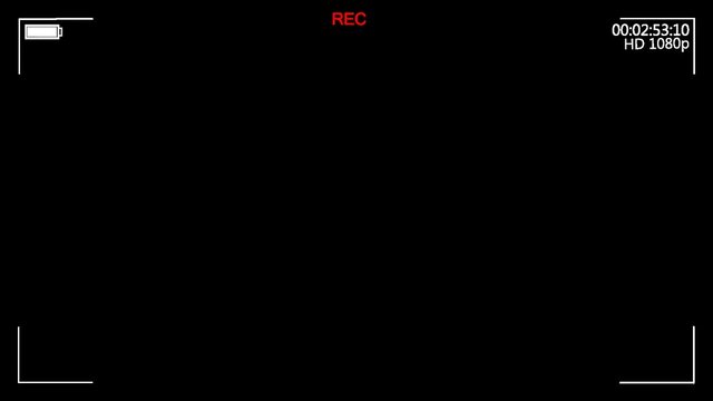 White Camcoder Overlay Screen / Viewfinder Alpha Channel
