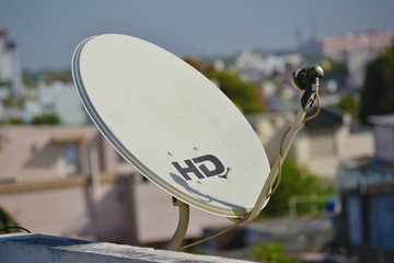 satellite dish on the roof