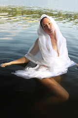 Beautiful Woman in the lake