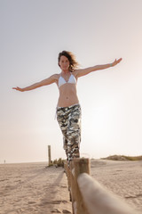 Beautiful woman on the beach
