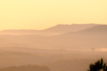 sunrise over the valley
