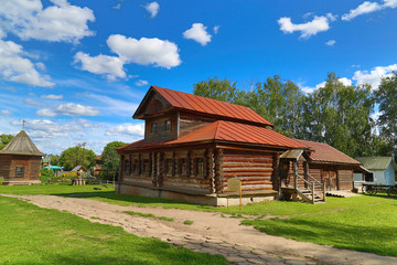 house in the museum of wooden architecture in the city of Suzdal, Russia