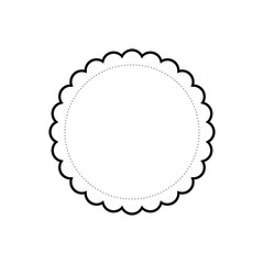 Wave circle. Simple round frame. Vector illustration.