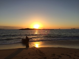 Fisherman at sunrise