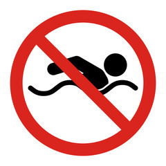 No Swimming Vector Signs