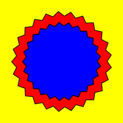 Abstract Geometric Background in Pop Art Style