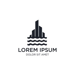 Fototapeta premium Real estate logo. Apartment logo template