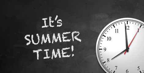 Chalkboard Clock - Summer Time