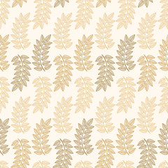 Seamless background with leaves. Vector illustration.