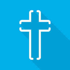 Christian cross icon. Vector illustration