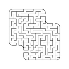 Abstact labyrinth. Game for kids. Puzzle for children. Maze conundrum. Vector illustration