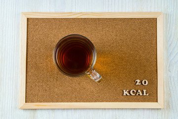 calorie foods black tea with sugar 20 kcal 100 grams diet