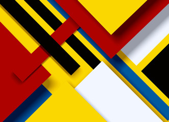 Vector illustration of abstract geometric multi-layered background from multicolored paper