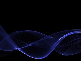Abstract blue light wave background