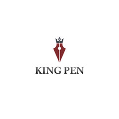 Vector Illustration company logo design king pen