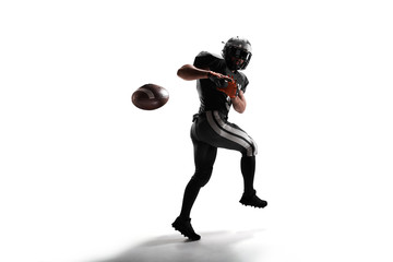 American football isolated on white