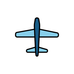 Plane flat vector icon sign symbol