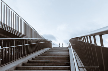 Stairs made of concrete and steel 