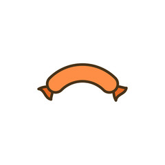 Sausage flat vector icon sign symbol
